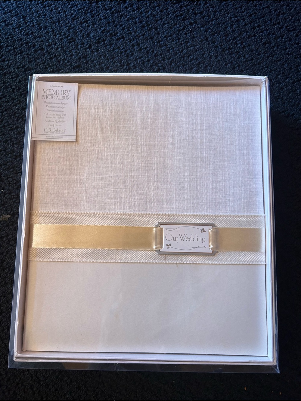 CR Gibson Ivory "Our Wedding" Memory Photo Album